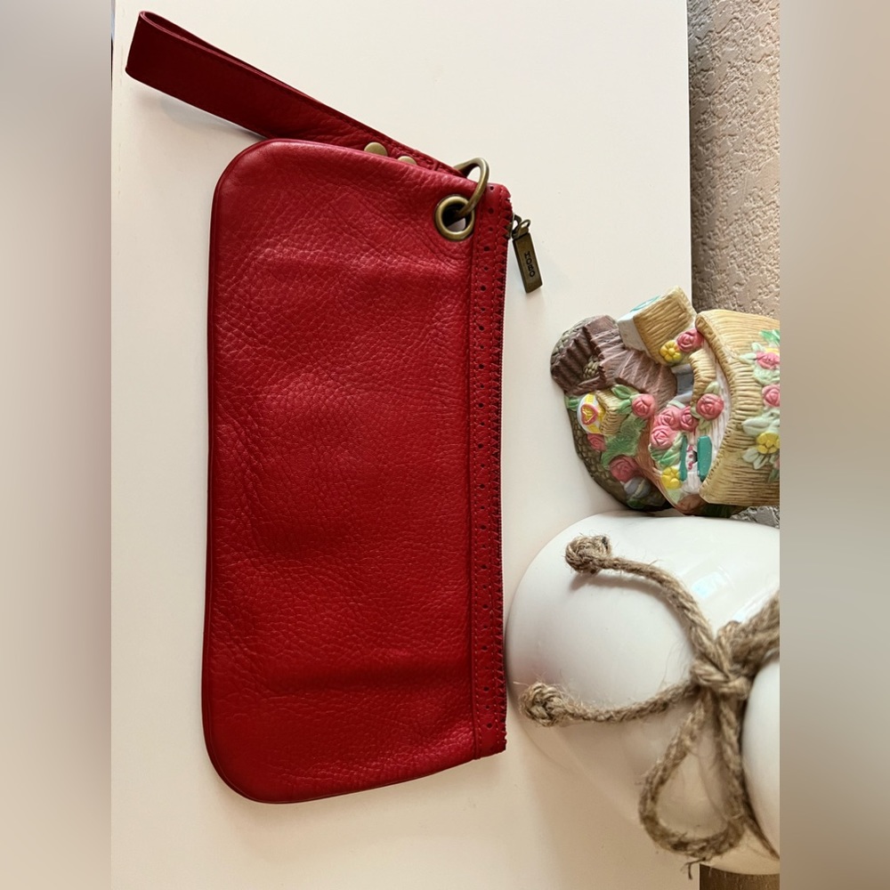 Red Hobo Wristlet